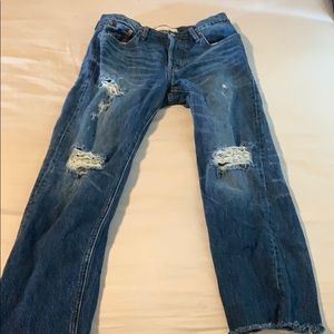 Gap Vintage Straight  Distressed Jeans